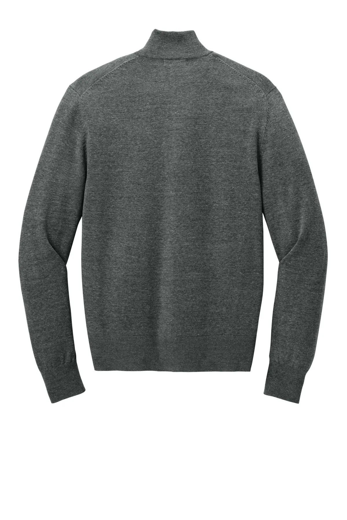 Port Authority Easy Care Full-Zip Sweater SW2901 Charcoal Heather