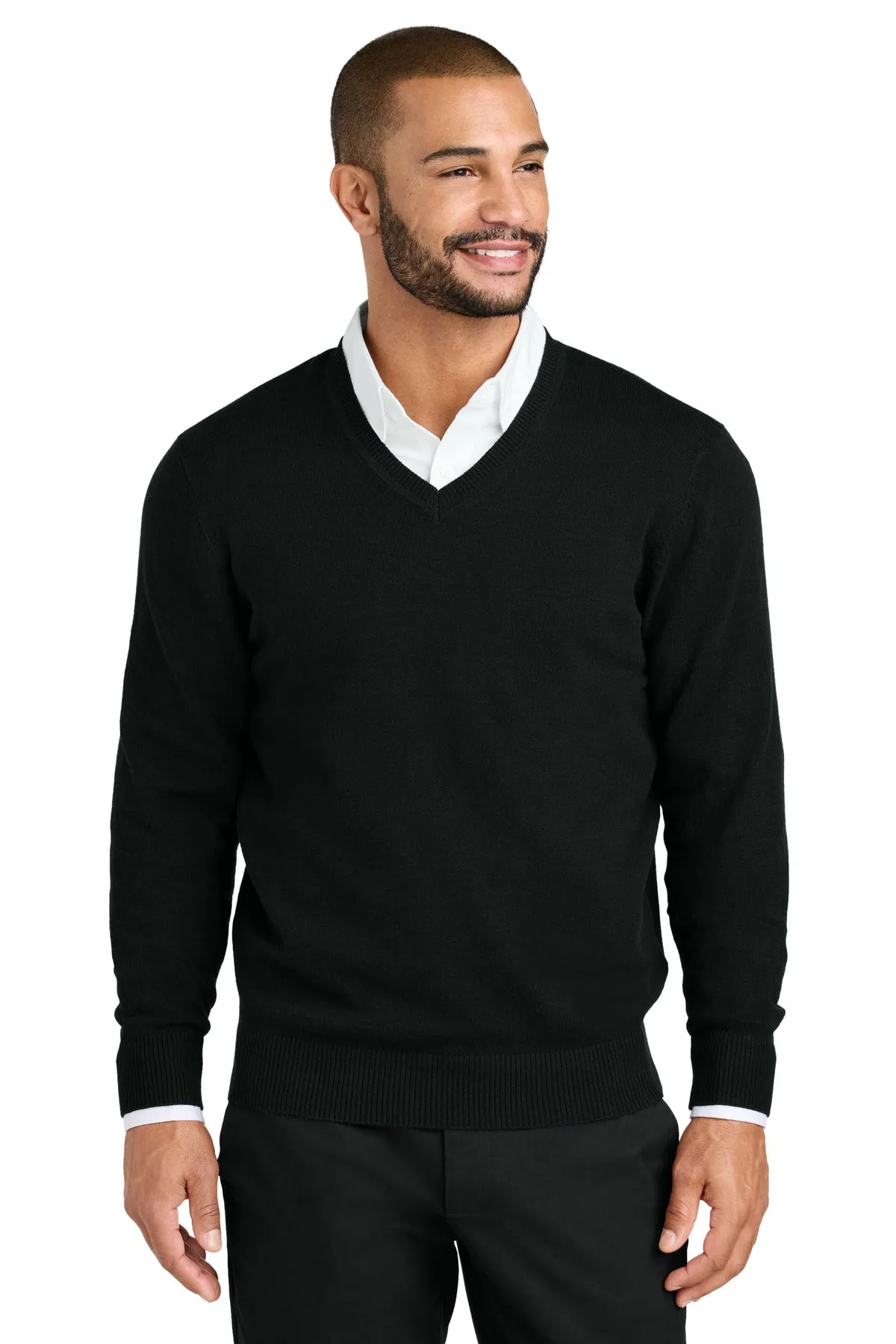 Port Authority Easy Care V-Neck Sweater SW2850 Deep Black
