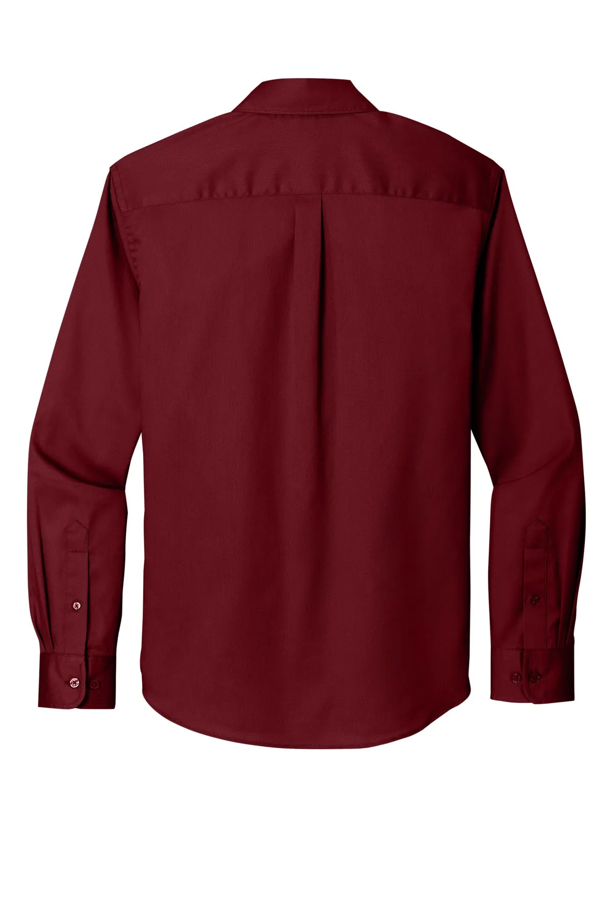 Port Authority Long Sleeve SuperPro React Twill Shirt. W808 Burgundy