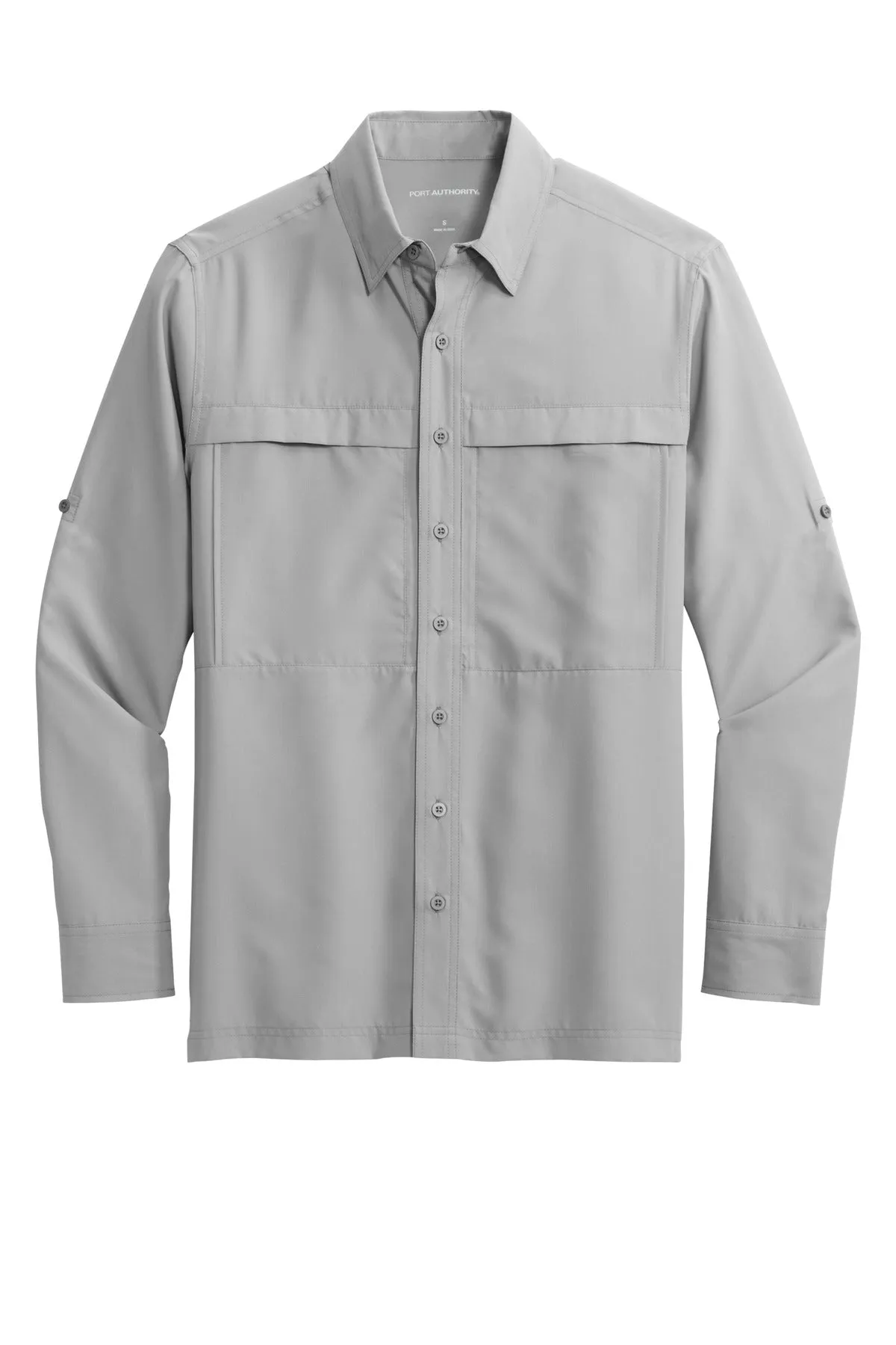 Port Authority Long Sleeve UV Daybreak Shirt W960 Gusty Grey