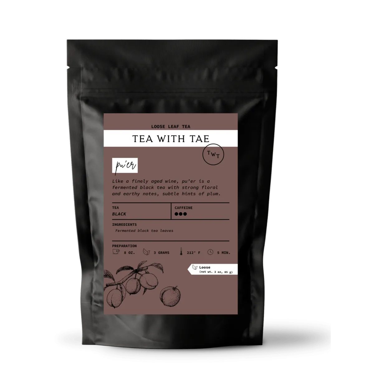 Pu'er Loose Leaf Pouch (3oz. Loose Leaf Tea)