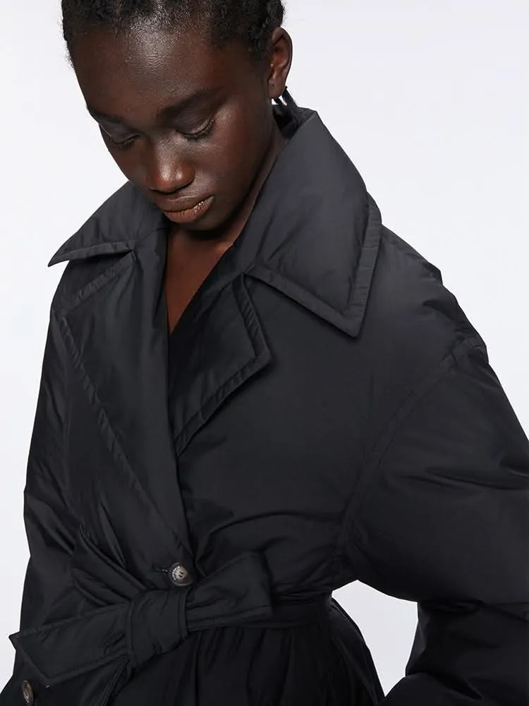Puffy Jacket with Lapel