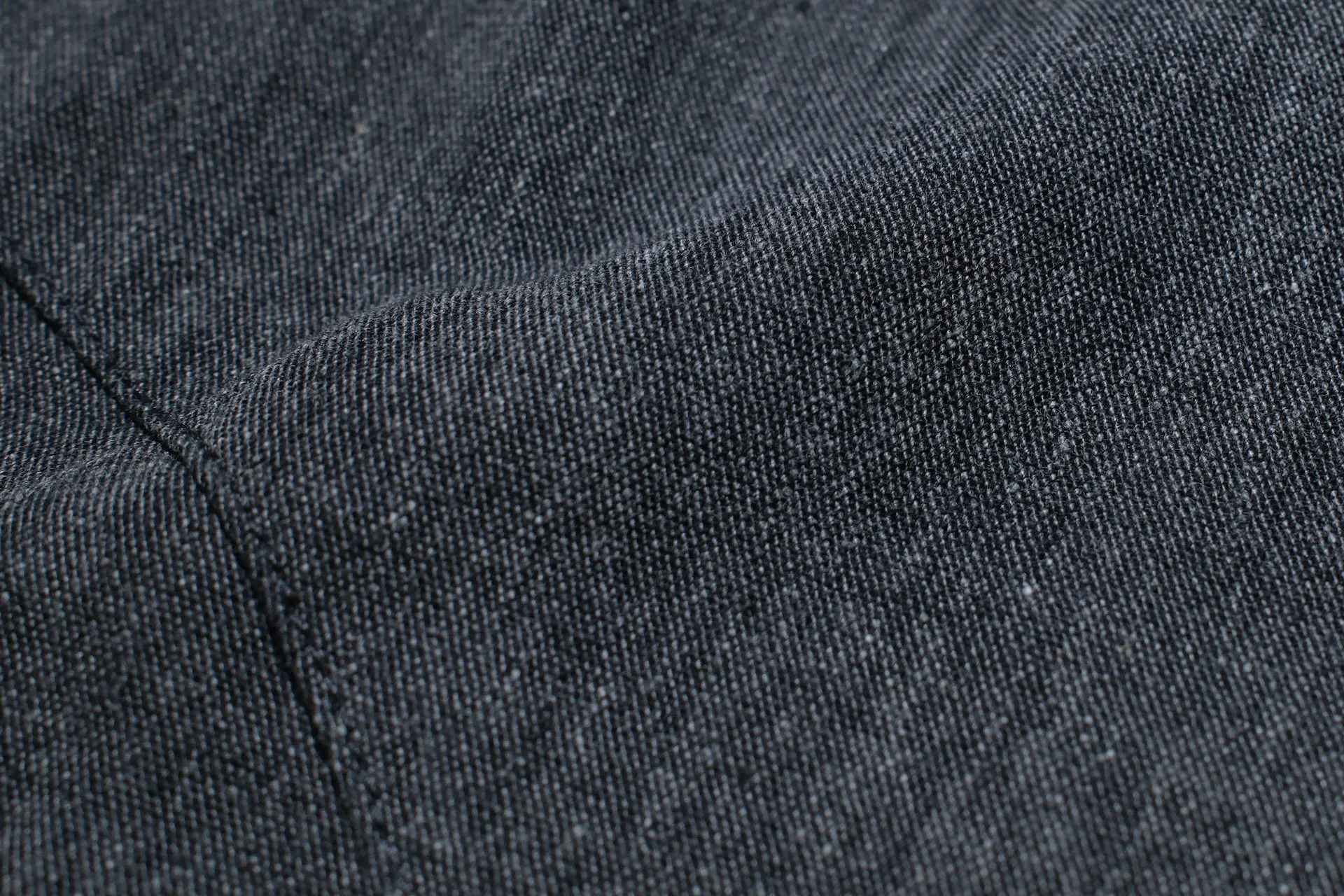 Pure Blue Japan 8oz Chambray S/S Western Shirt (Heather Black)