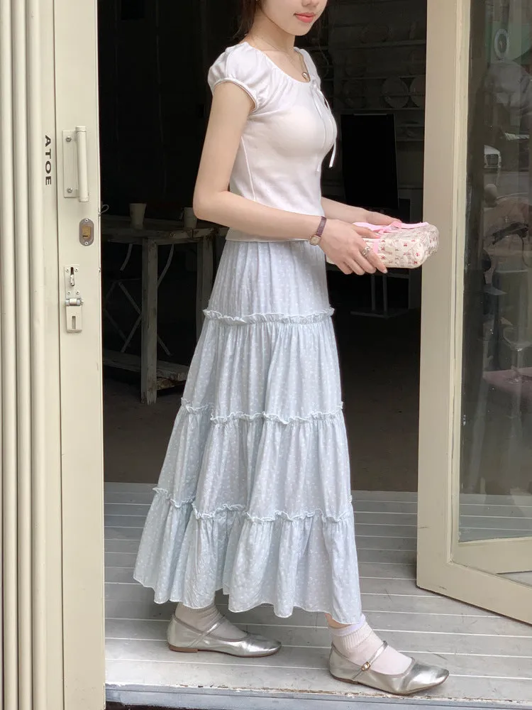 Pure Cotton A-line Maxi Skirt