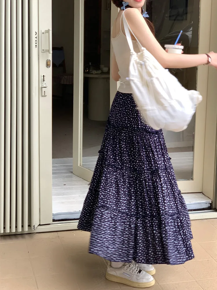 Pure Cotton A-line Maxi Skirt