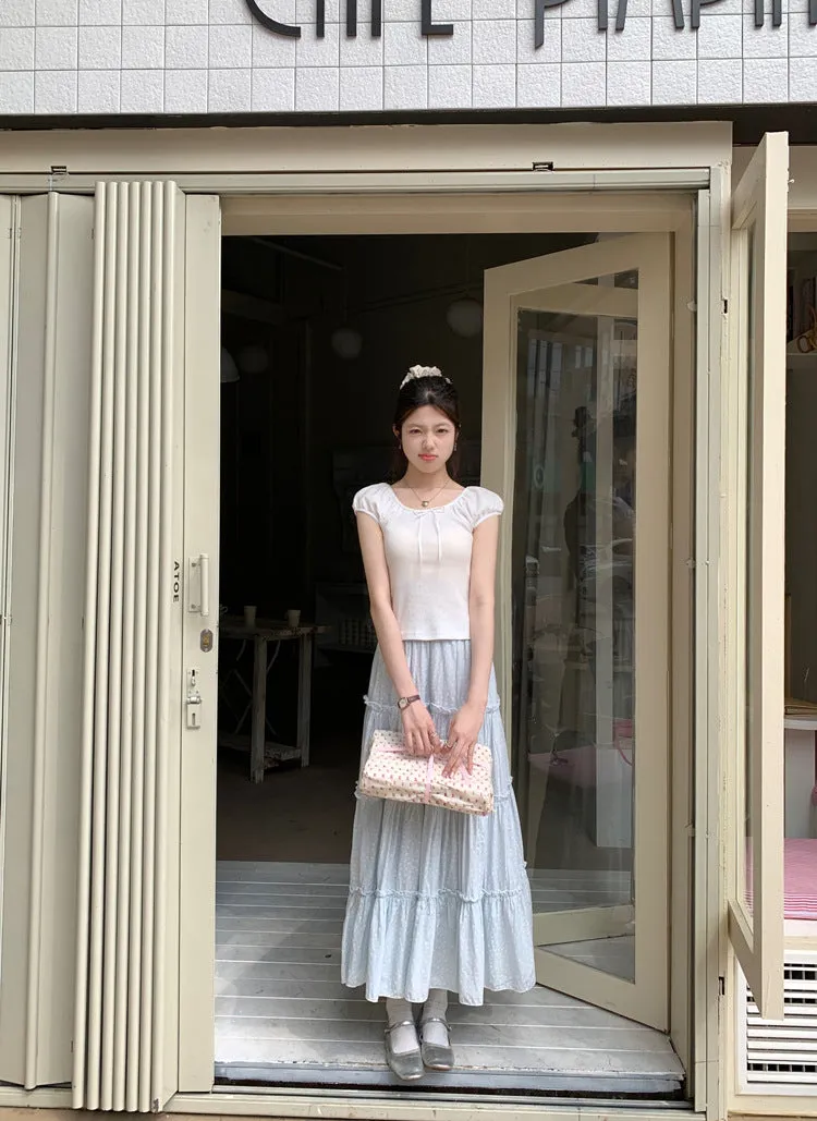 Pure Cotton A-line Maxi Skirt