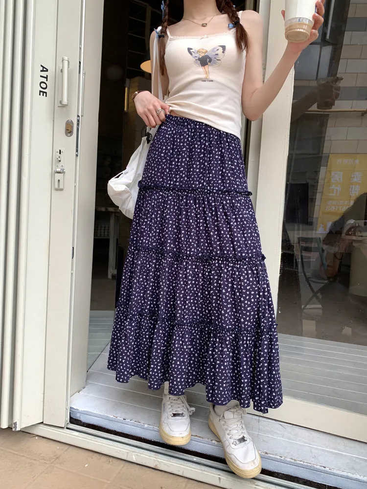 Pure Cotton A-line Maxi Skirt