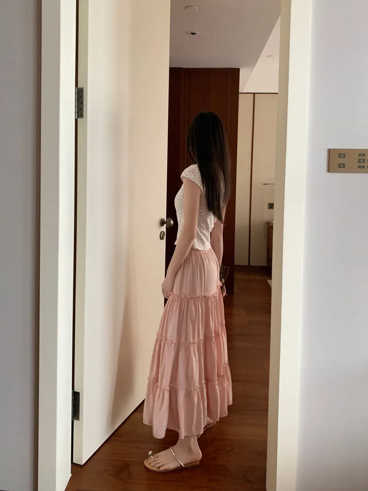 Pure Cotton A-line Maxi Skirt