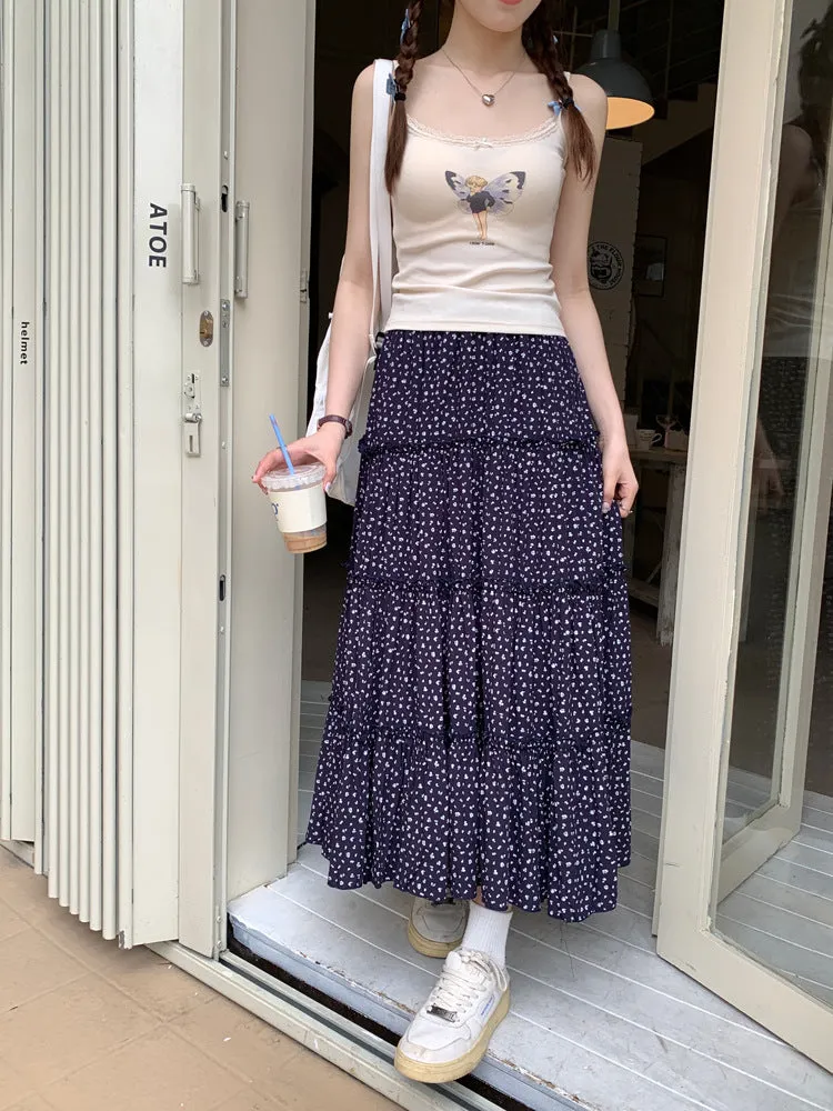 Pure Cotton A-line Maxi Skirt