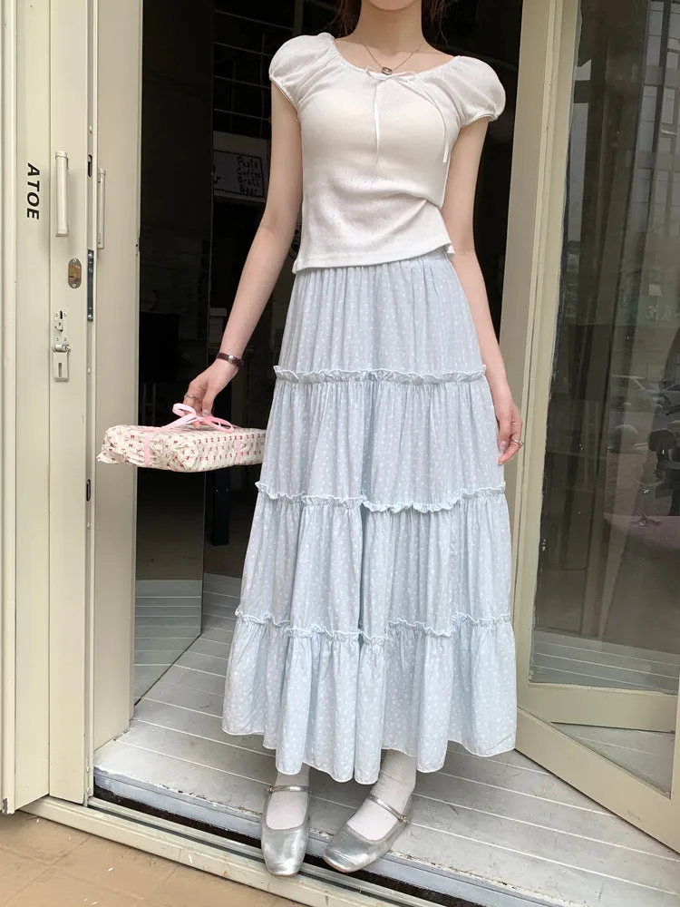 Pure Cotton A-line Maxi Skirt