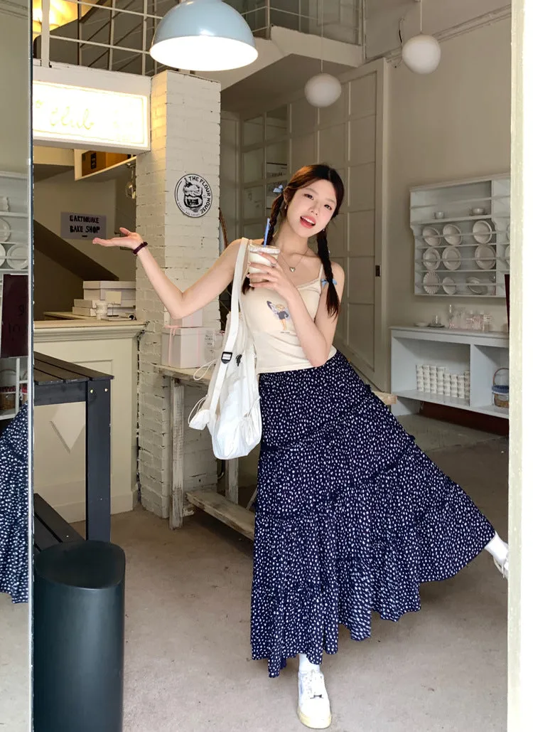 Pure Cotton A-line Maxi Skirt