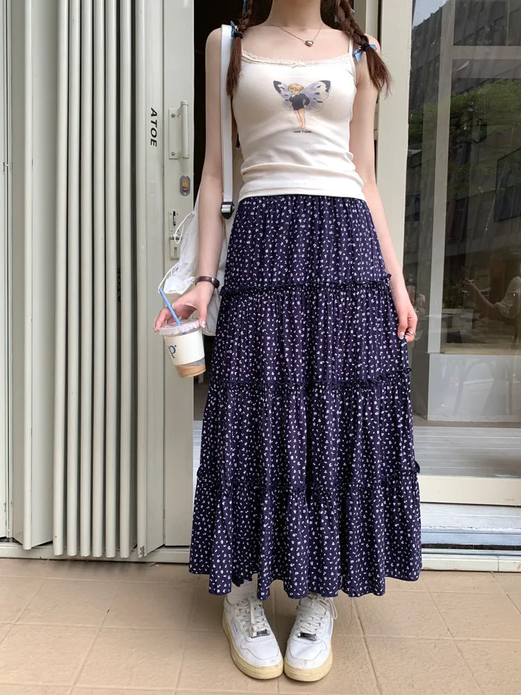 Pure Cotton A-line Maxi Skirt