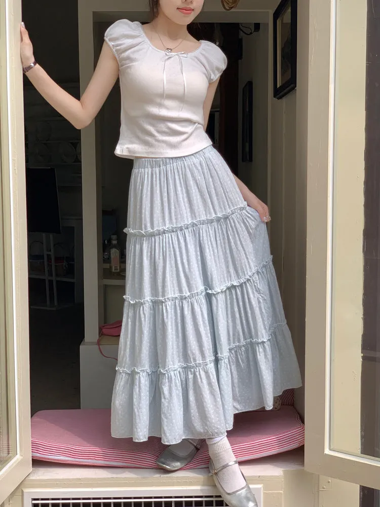 Pure Cotton A-line Maxi Skirt
