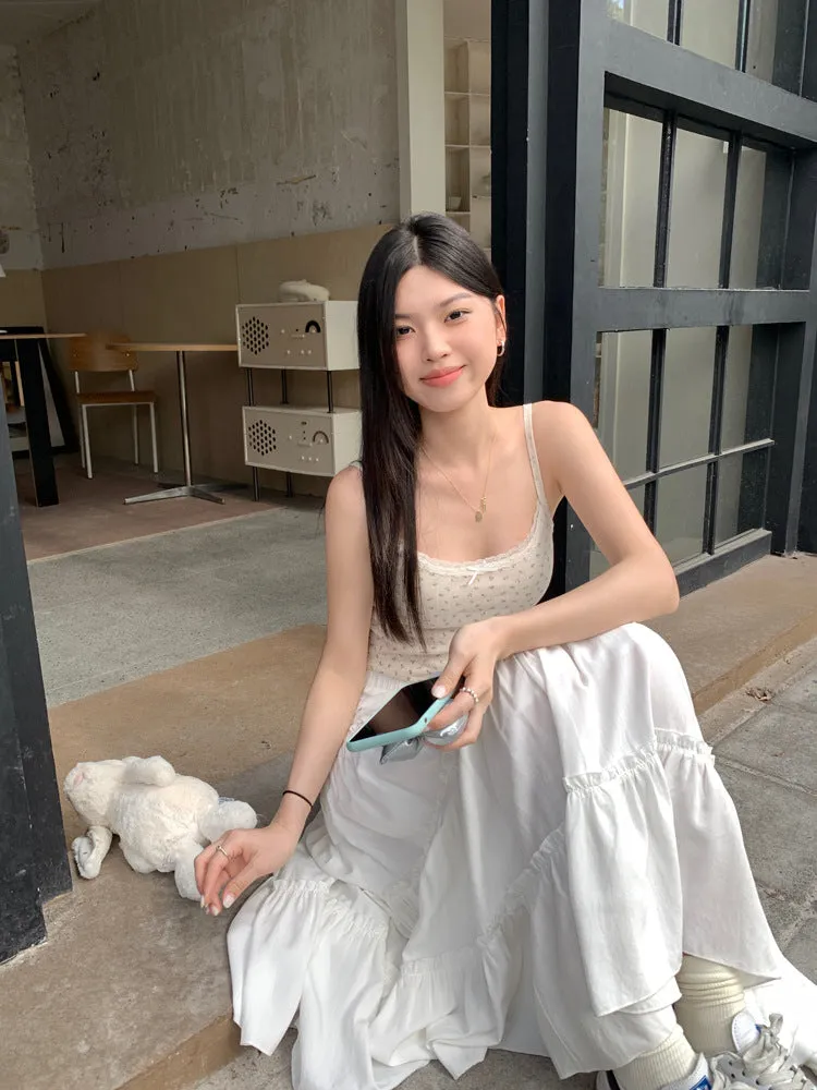 Pure Cotton A-line Maxi Skirt