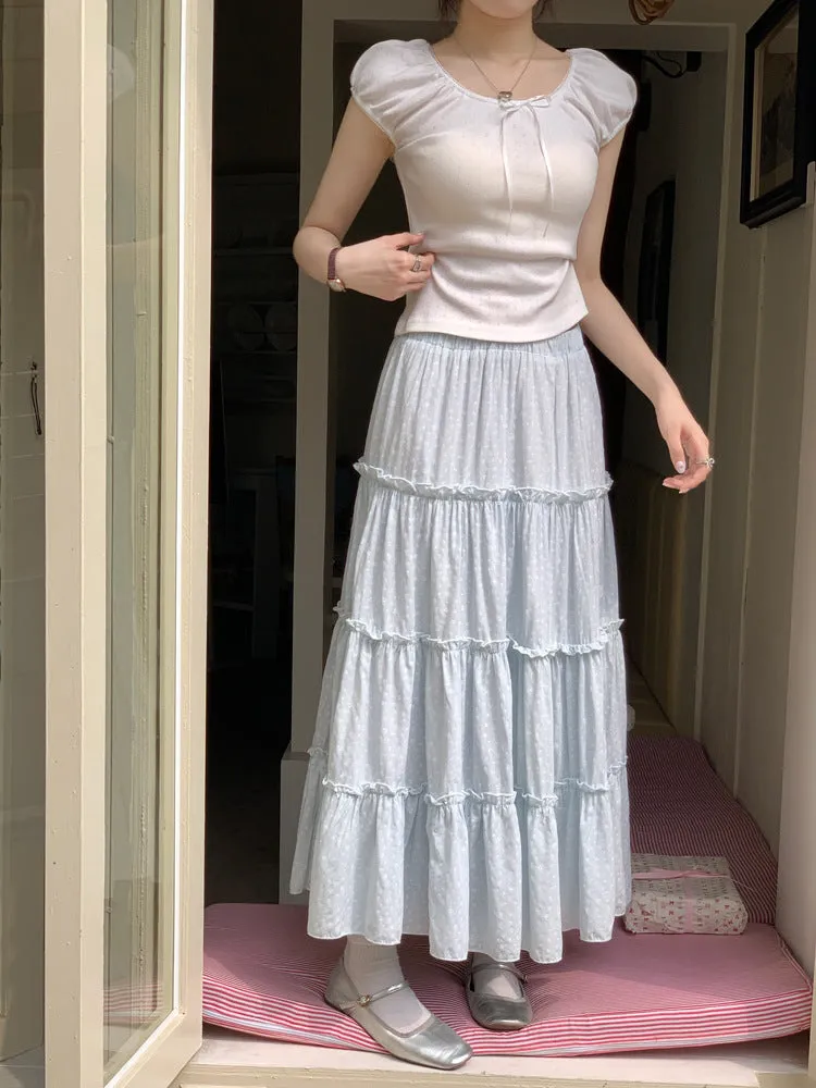 Pure Cotton A-line Maxi Skirt