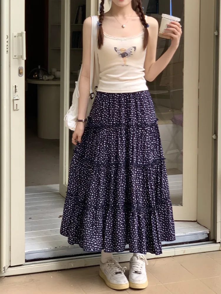 Pure Cotton A-line Maxi Skirt