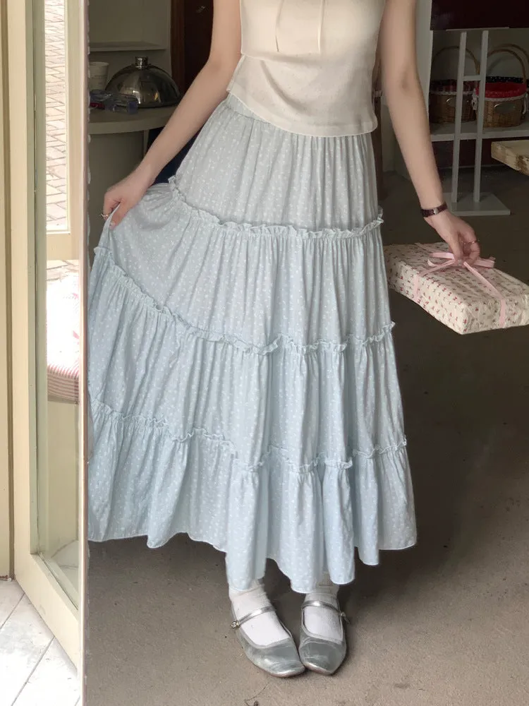 Pure Cotton A-line Maxi Skirt