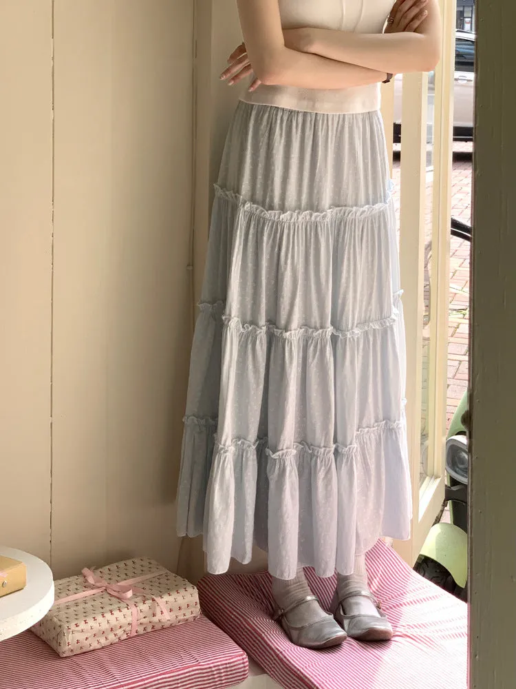 Pure Cotton A-line Maxi Skirt
