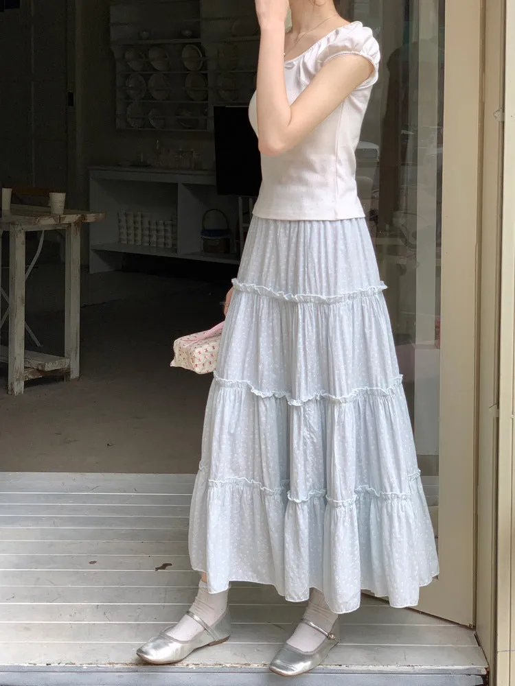 Pure Cotton A-line Maxi Skirt