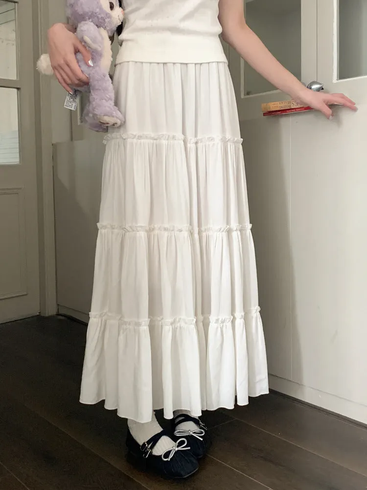 Pure Cotton A-line Maxi Skirt