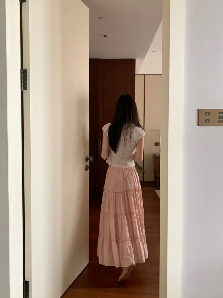 Pure Cotton A-line Maxi Skirt