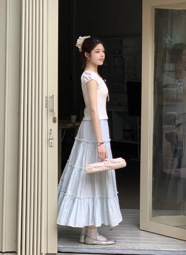 Pure Cotton A-line Maxi Skirt