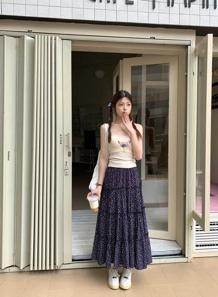 Pure Cotton A-line Maxi Skirt