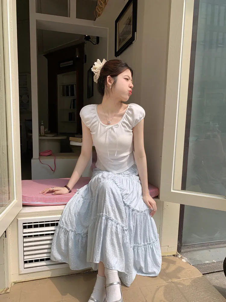 Pure Cotton A-line Maxi Skirt