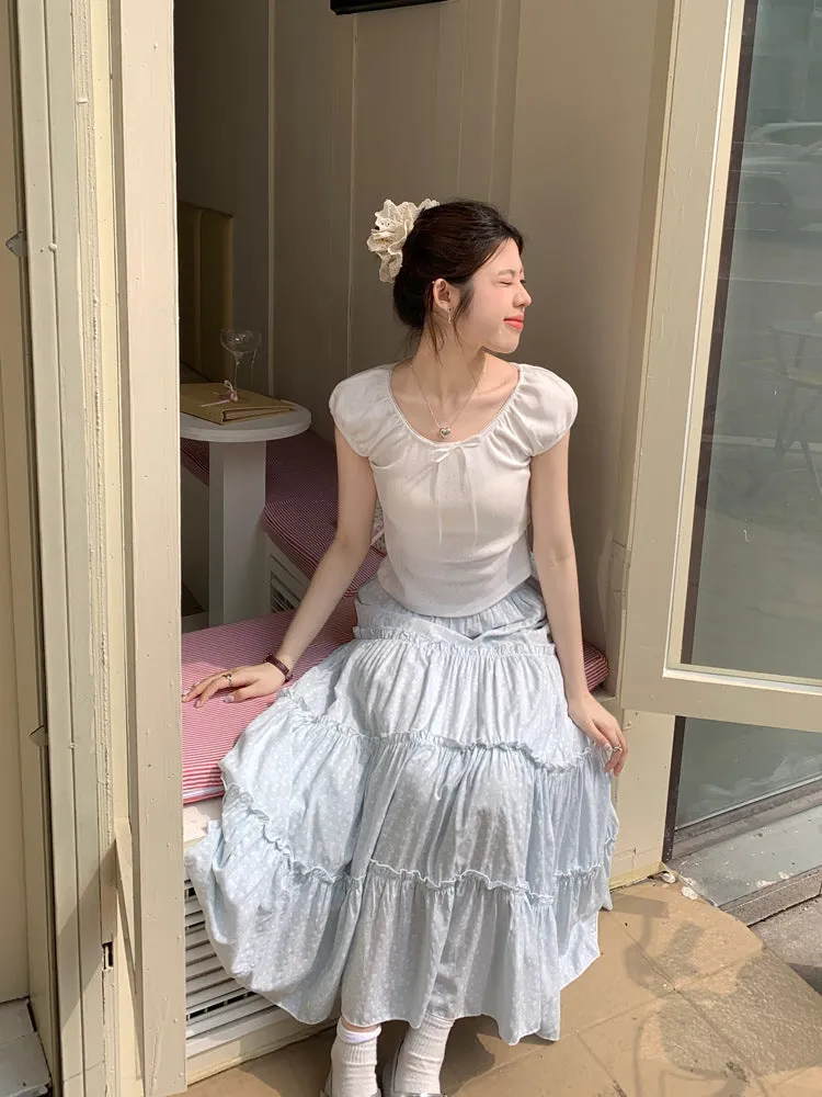 Pure Cotton A-line Maxi Skirt
