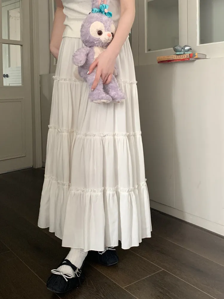 Pure Cotton A-line Maxi Skirt