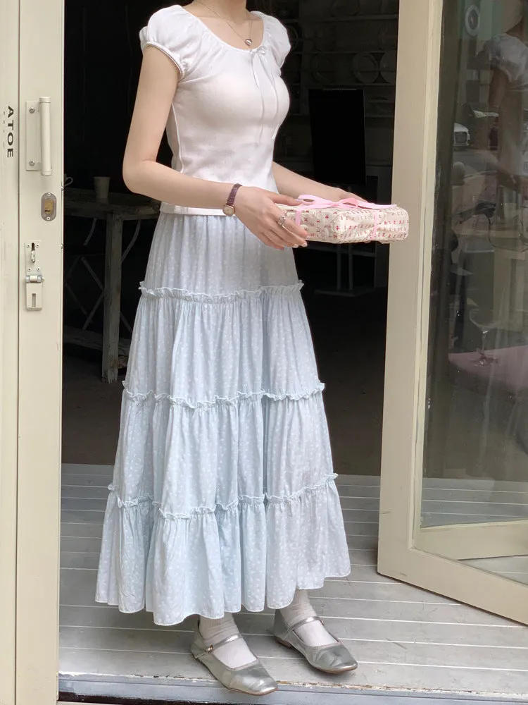 Pure Cotton A-line Maxi Skirt