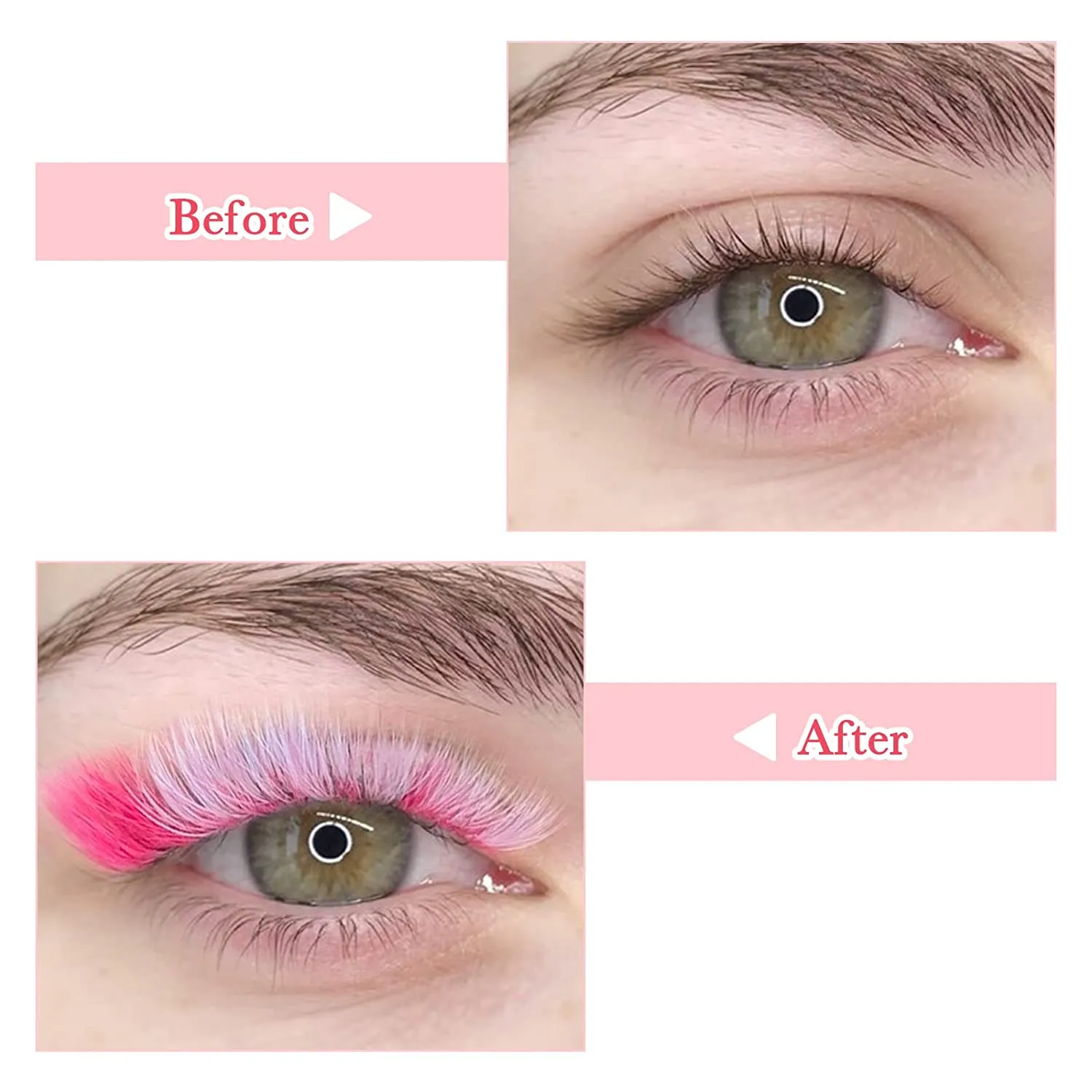 Quewel  Ombre Colorful Self Fanning Lash Extensions 0.07mm