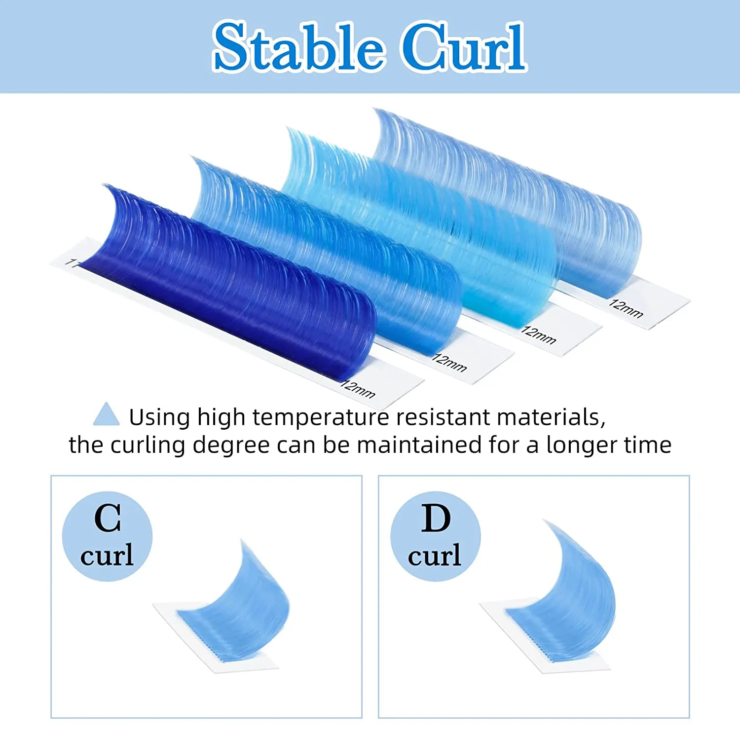Quewel  Ombre Colorful Self Fanning Lash Extensions 0.07mm