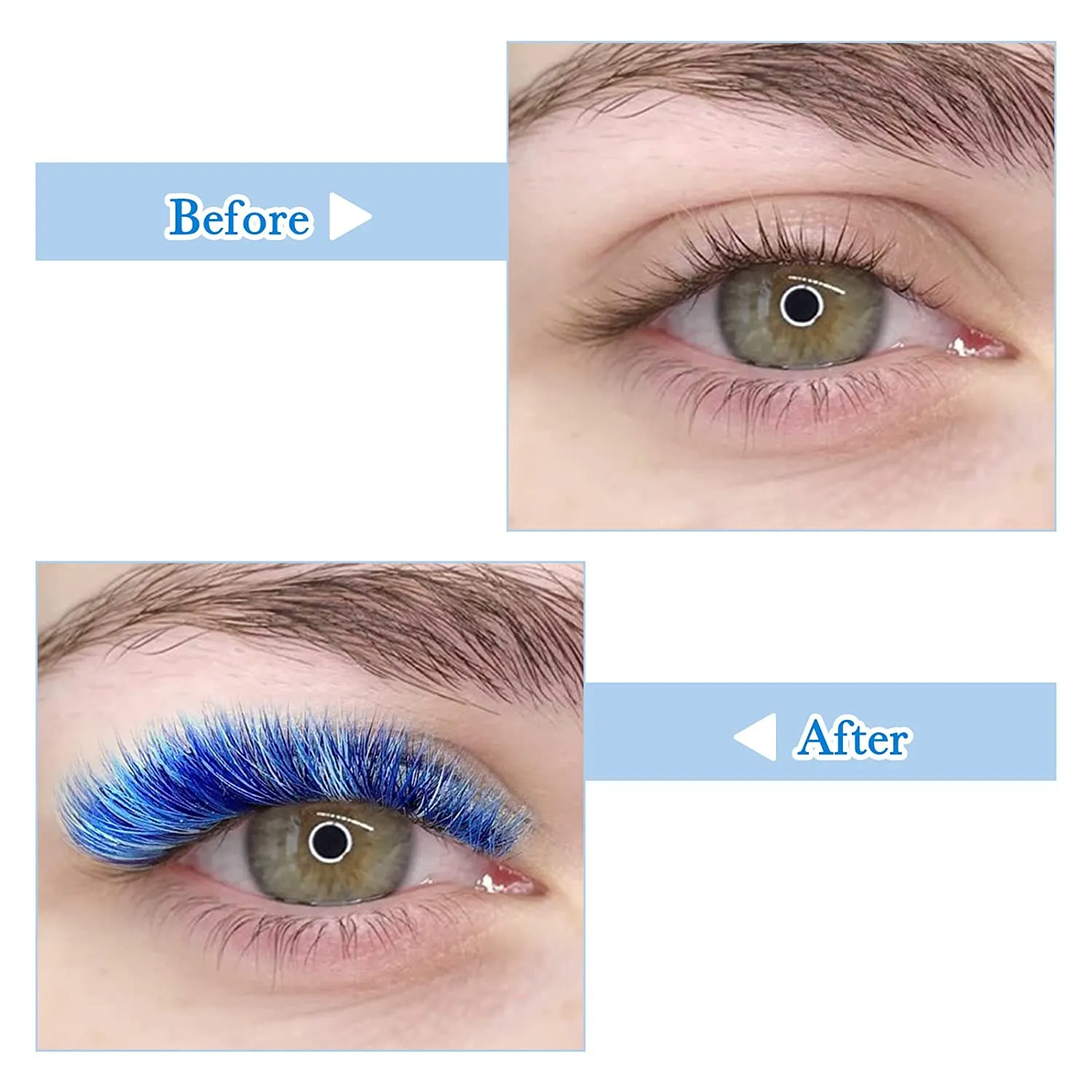 Quewel  Ombre Colorful Self Fanning Lash Extensions 0.07mm