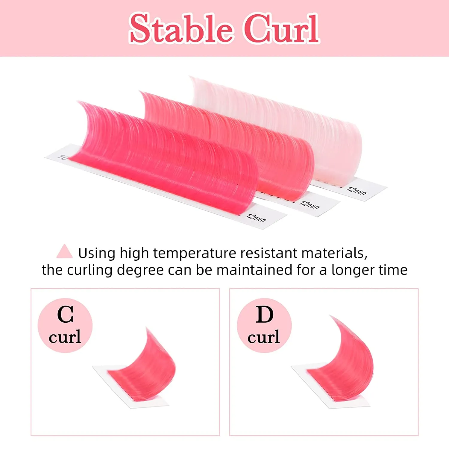 Quewel  Ombre Colorful Self Fanning Lash Extensions 0.07mm
