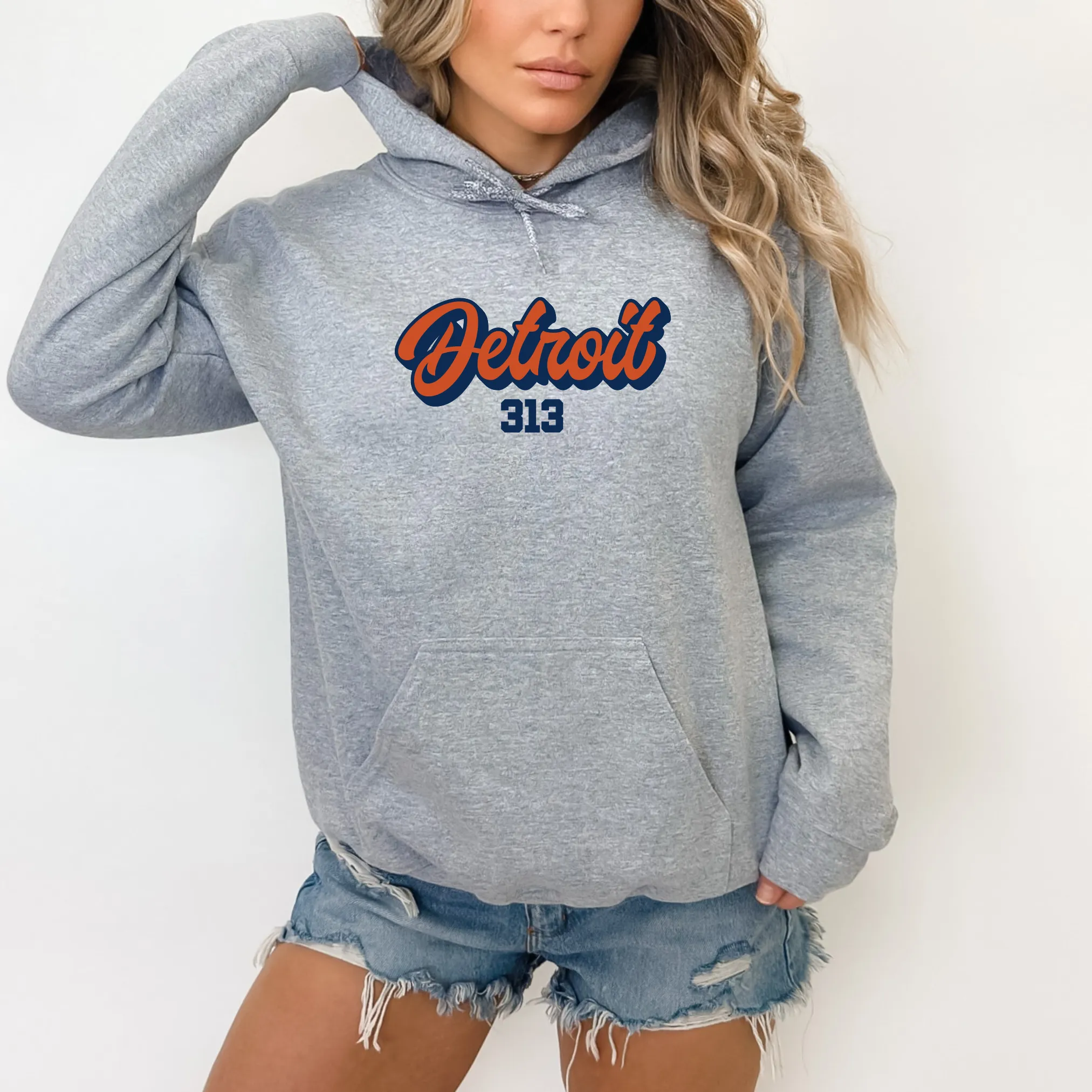 "313 Baseball" Relaxed Fit Classic Unisex Hoodie