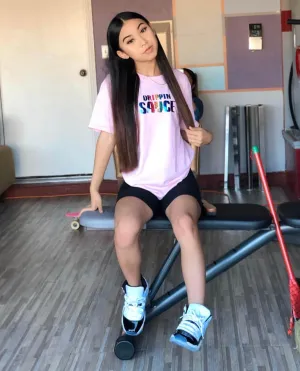 Rainbow Sparkle Drippin Sauce | Light Pink Tee