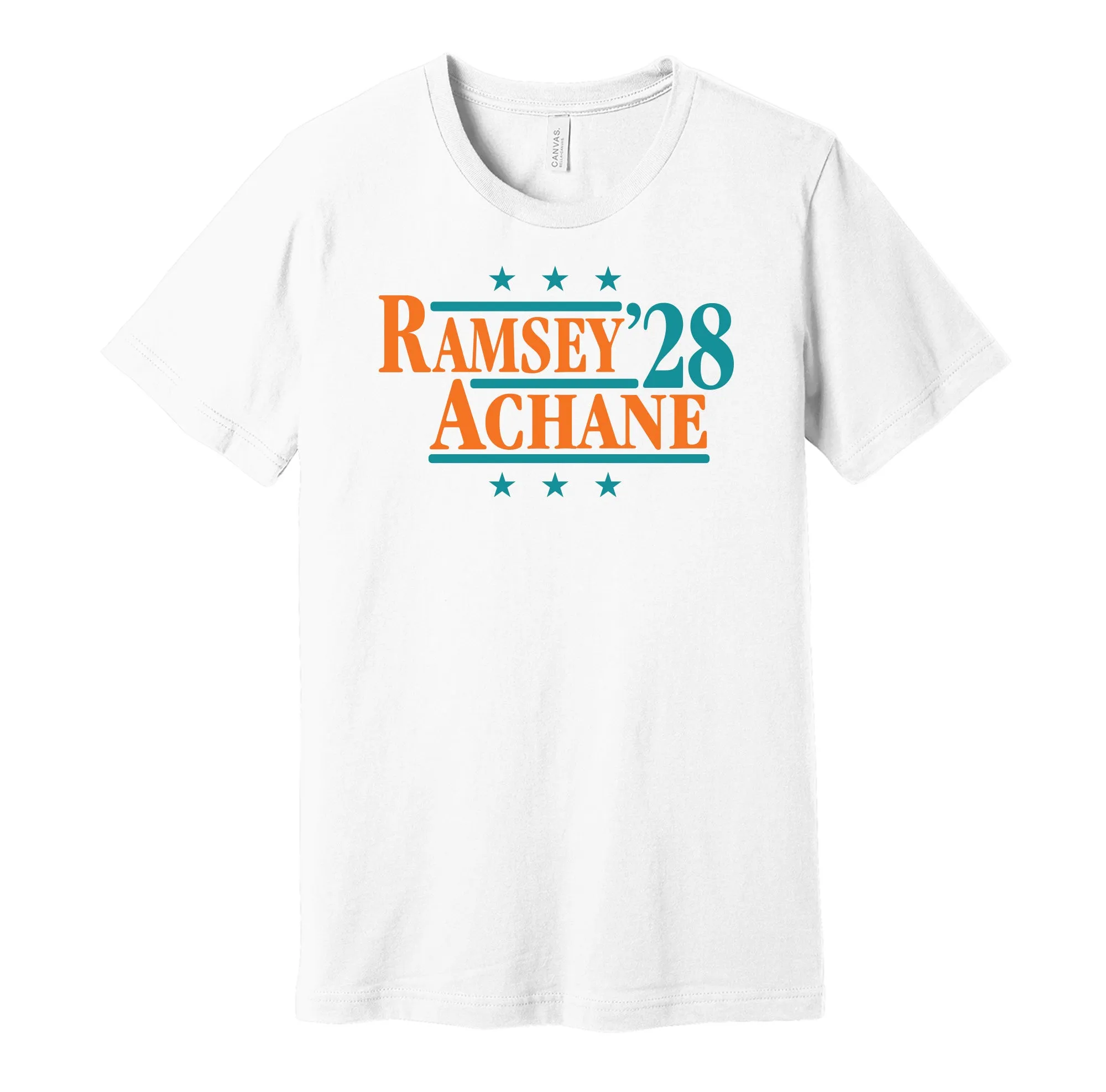 Ramsey & Achane '28 - Miami Football Legends Political Campaign Parody T-Shirt - Hyper Than Hype Shirts