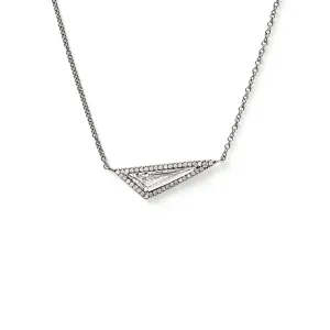 Razor Pendant in Blackened White Gold