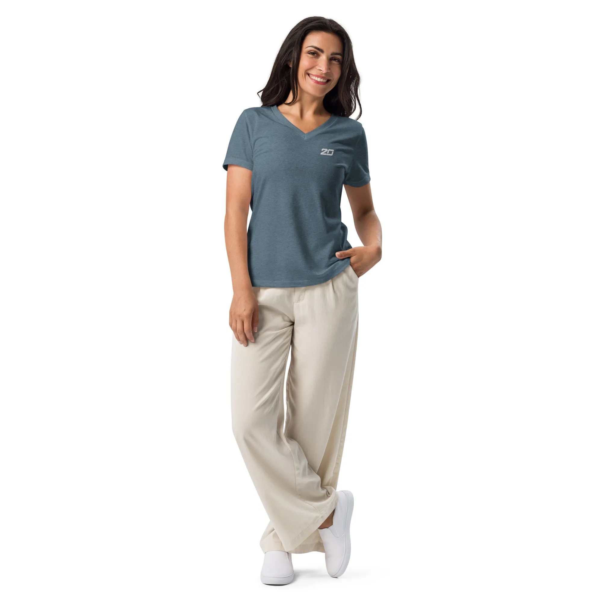 Rebirth Embroidered Women’s V-neck T-Shirt