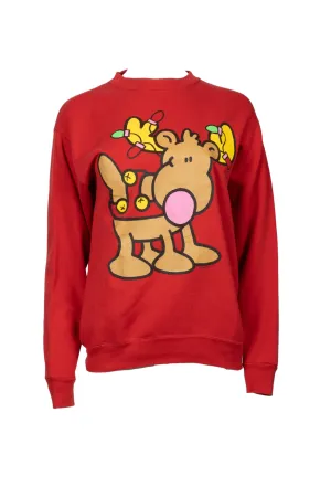 Red Christmas Reindeer long sleeve Jumper