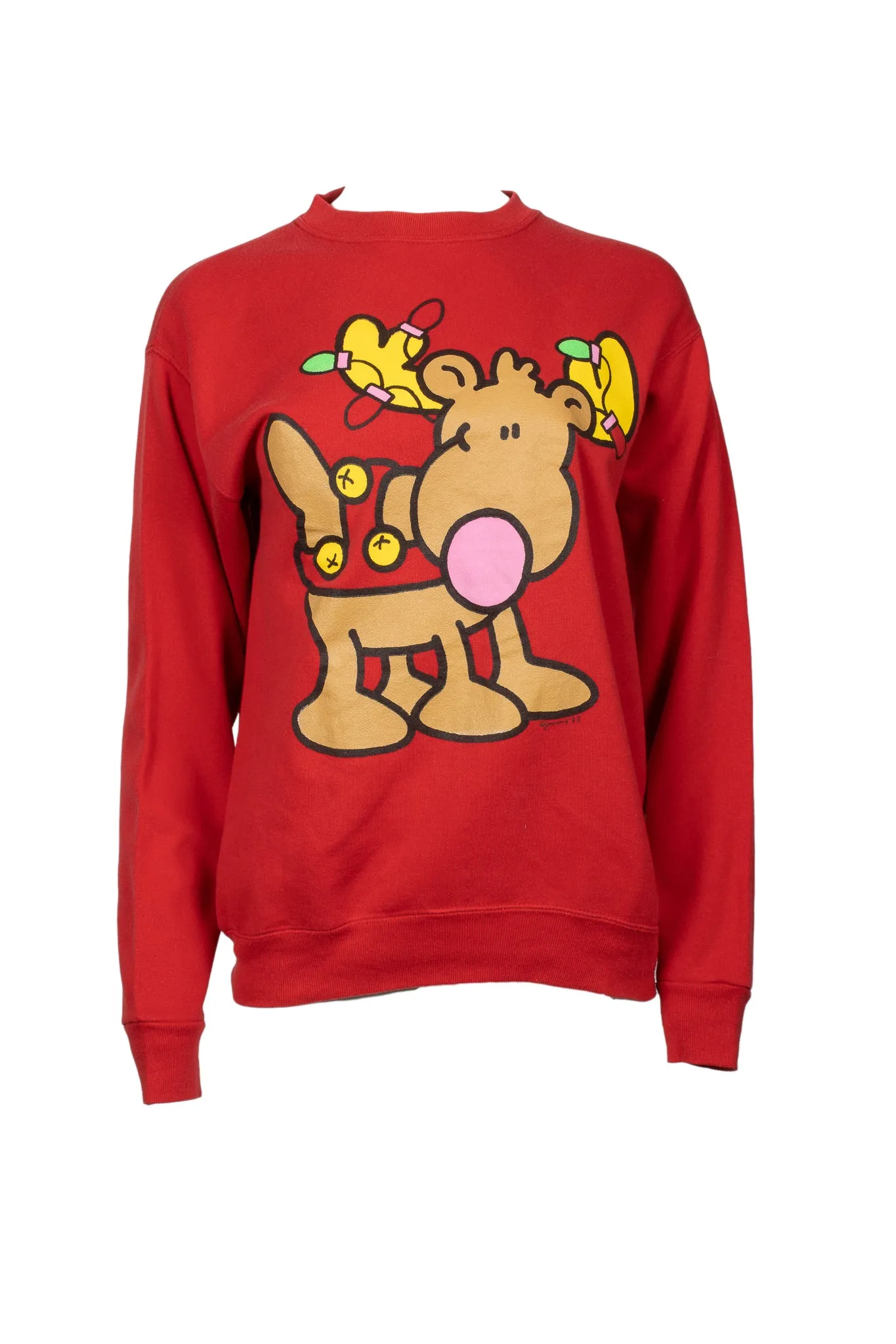 Red Christmas Reindeer long sleeve Jumper