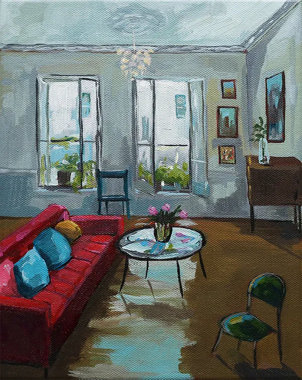 RED COUCH