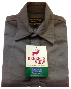 Regents View Childrens 100% Cotton Moleskin Shirt - Lovat