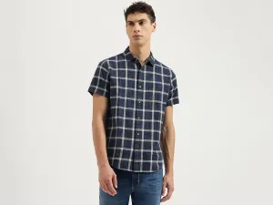 Regular Fit Spread Collar Checkered Shirts