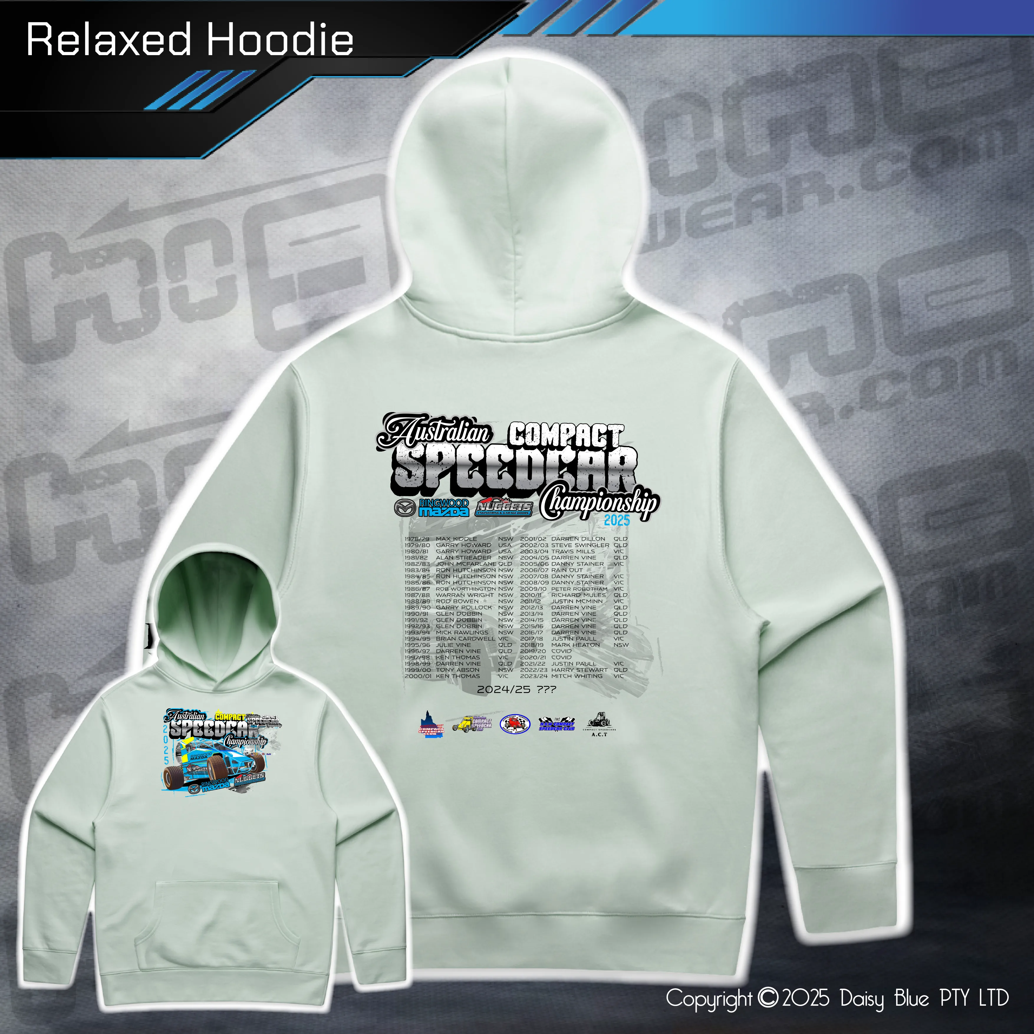Relaxed Hoodie - Australian Compact Speedcar Championship 2025