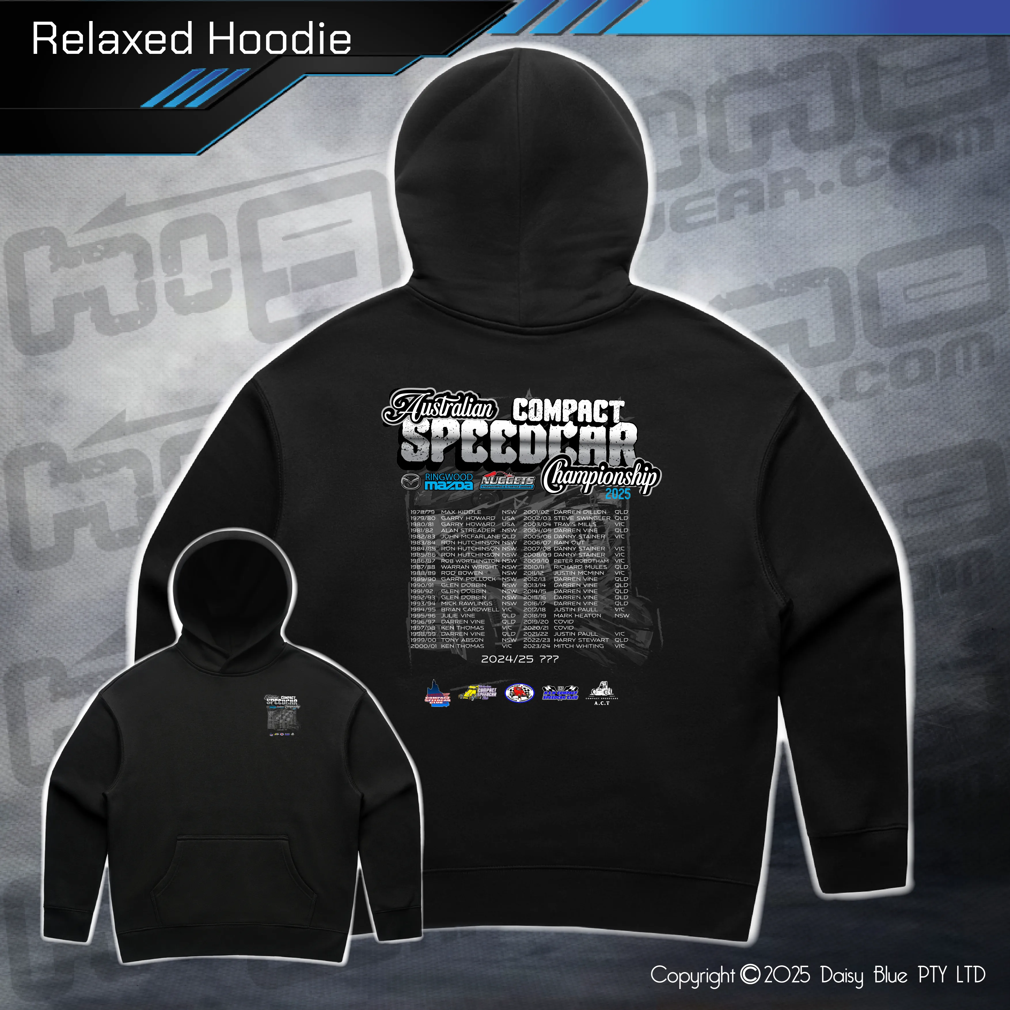 Relaxed Hoodie - Australian Compact Speedcar Championship 2025