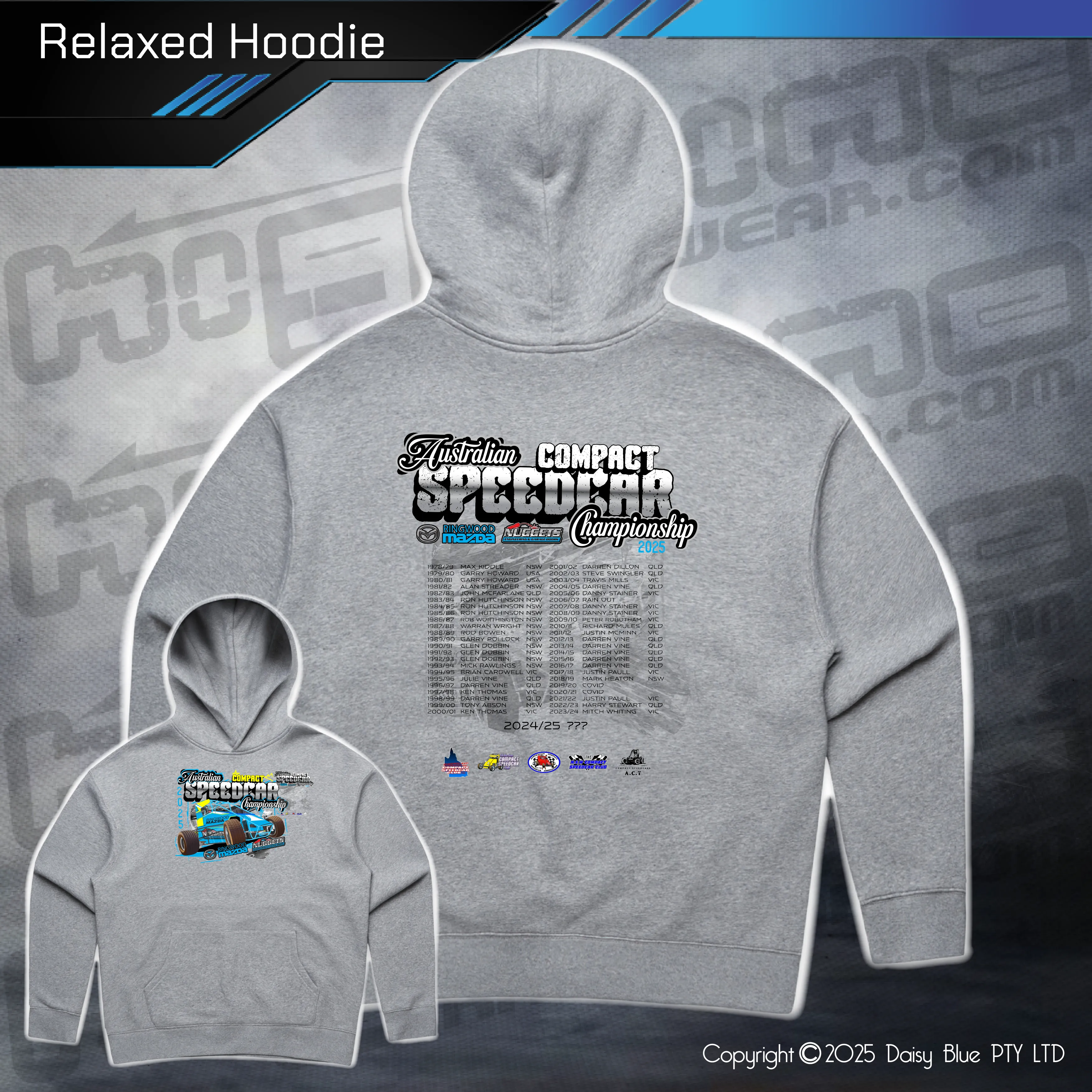 Relaxed Hoodie - Australian Compact Speedcar Championship 2025