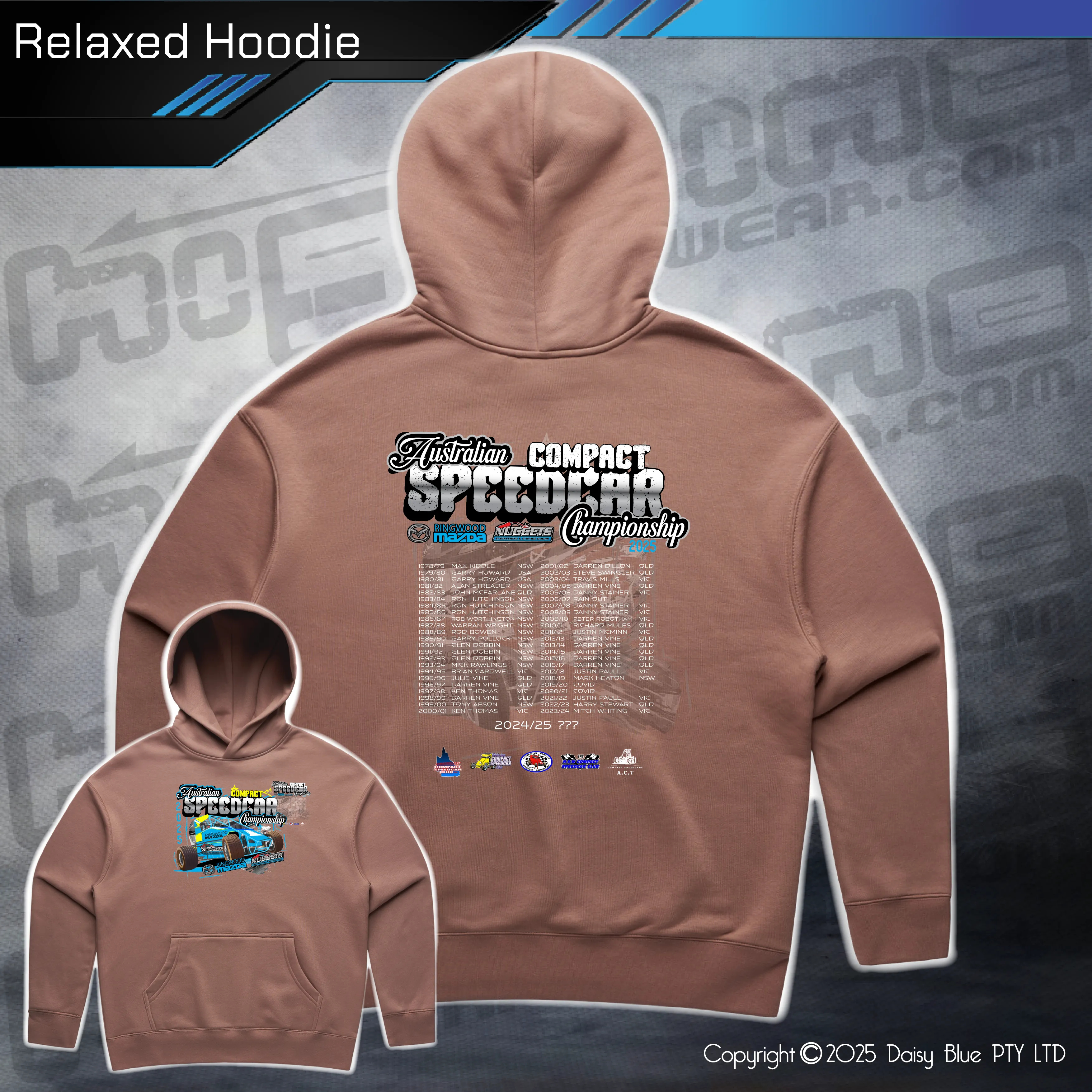 Relaxed Hoodie - Australian Compact Speedcar Championship 2025