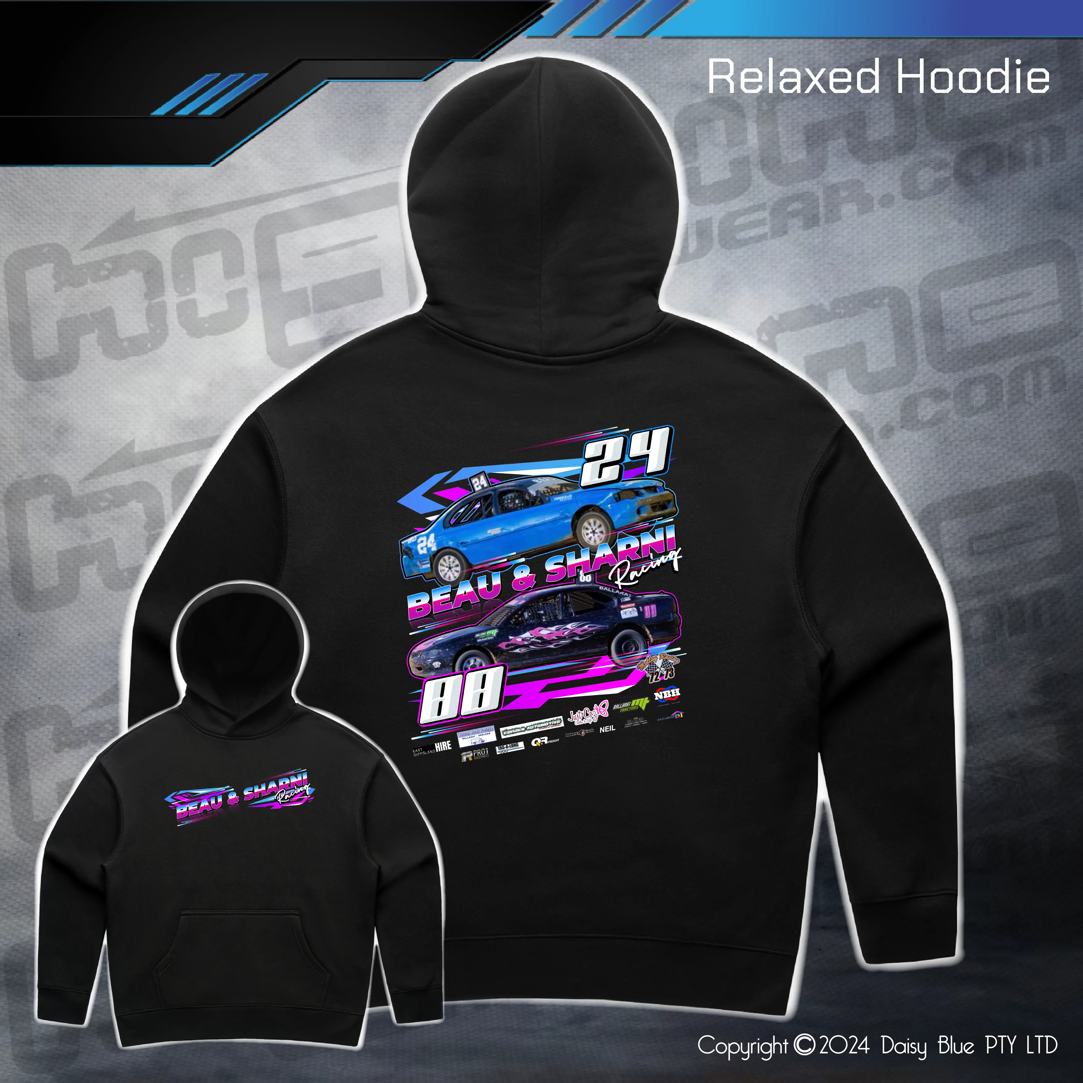 Relaxed Hoodie - Beau & Sharni Racing